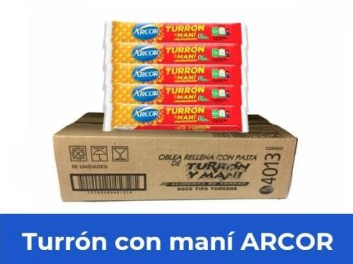 Turron con Maní ARCOR x 50u. (B x 4u.)